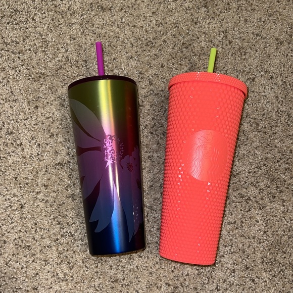 2 Authentic Starbucks Tumblers 24oz Summer 2022 - Picture 1 of 14